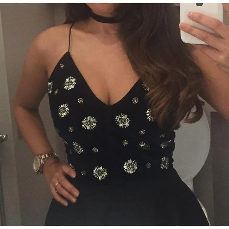 ASOS Green Velvet Embellished Corset Top