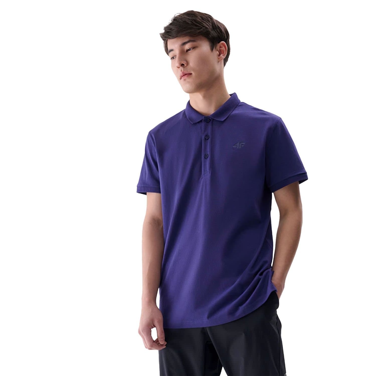 4F 4F Men's M367 Polo Shirt in Navy