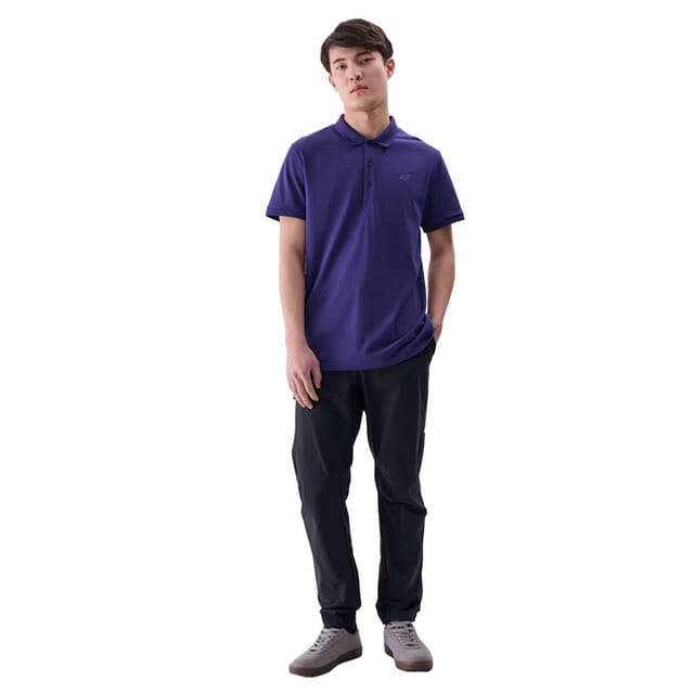 4F 4F Men's M367 Polo Shirt in Navy - 3