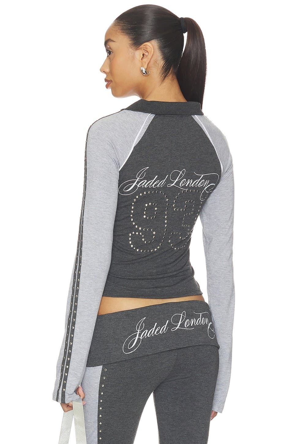 revolve Football Baby Tee Studded