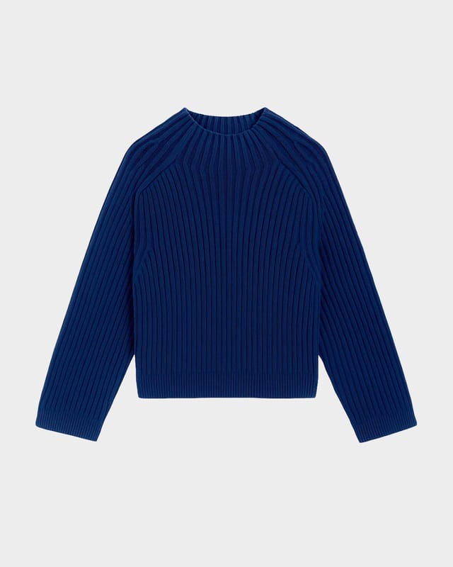 Kettlewell Kettlewell Women's Maeve Rib Knit Sweater in Cobalt - 2