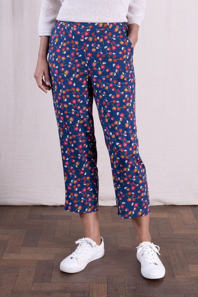 Nomads Clothing Nomads Clothing Women's Women Printed Cropped Trousers in Blue - 2