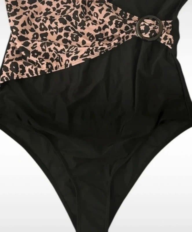 aoqussqoa Women's Leopard Print Tummy Control swimming Costume Size 16- Body Shaping Holiday Ready
