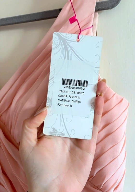 bridal glee BNWT Bridal Glee 'Sophie' Chiffon Bridesmaid Dress - Pale Pink (UK 16/18)