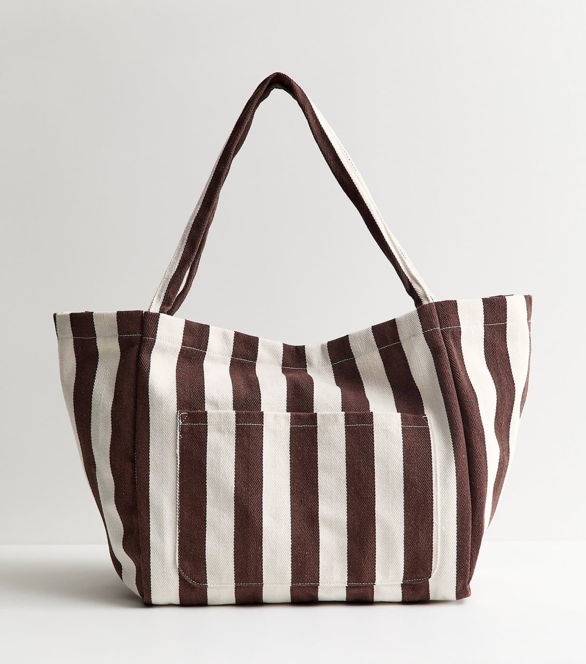 New Look New Look Brown Striped Slouchy Tote Bag
