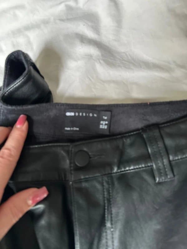 ASOS Design ASOS design straight leg pu leather trousers