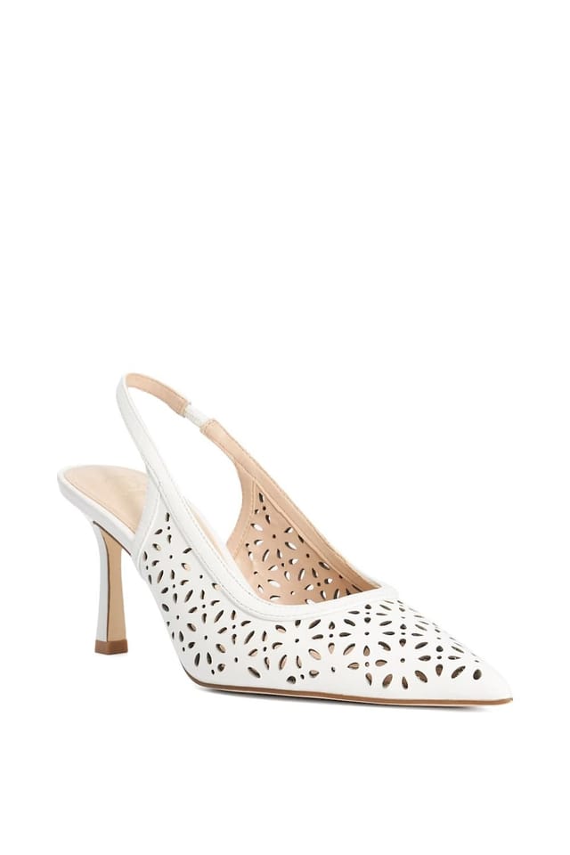 Dune London Dune London Women's 'Corfu' Leather Heeled Sandals in White - 2