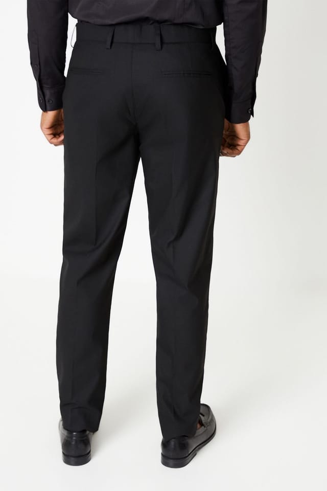 Burton Burton Men's Black Tailored Fit Smart Trousers - 3