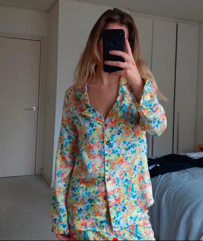 Never Fully Dressed Never fully dressed satin blouse chester floral