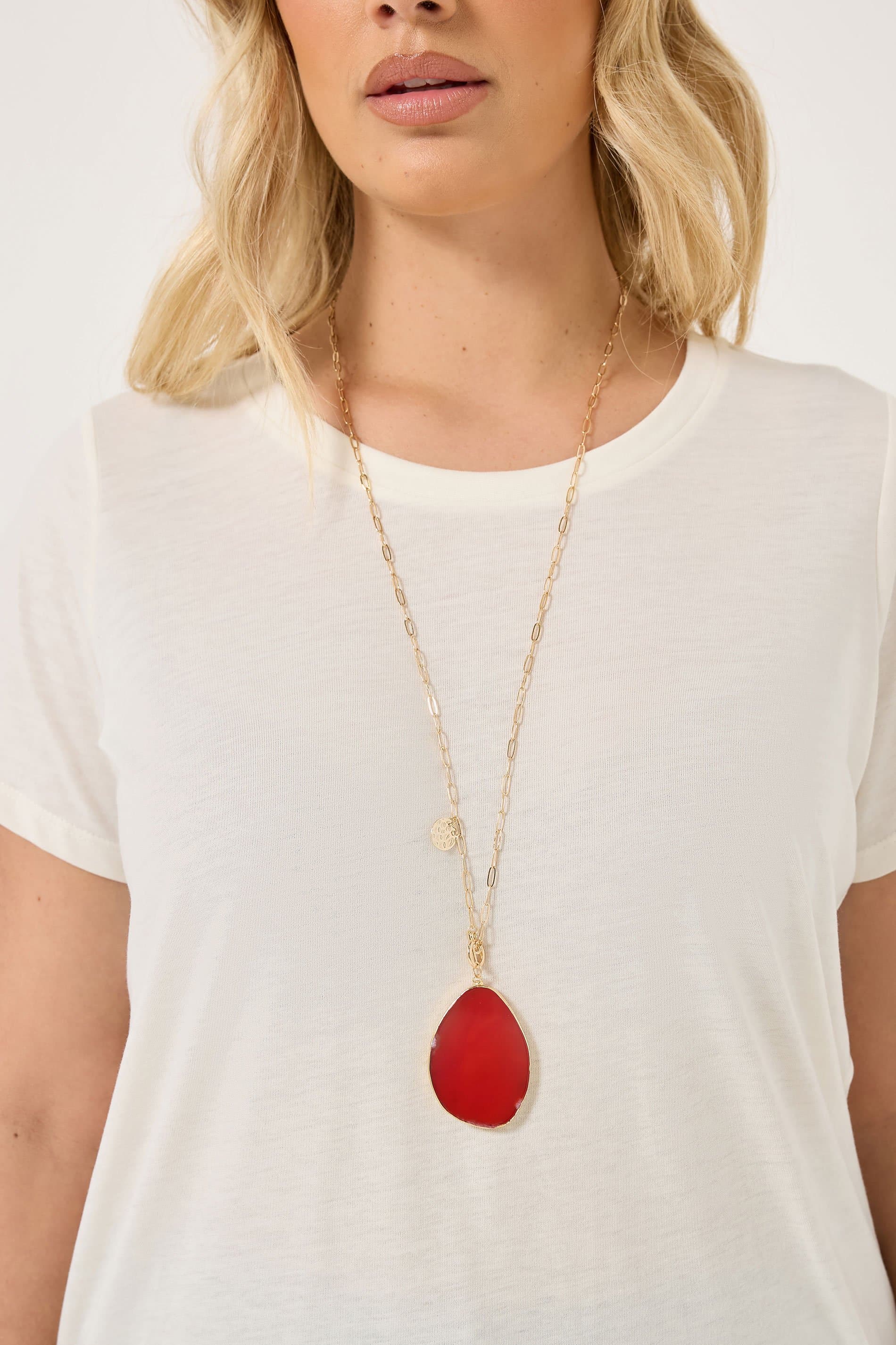Yours Gold Tone Long Pendant Necklace