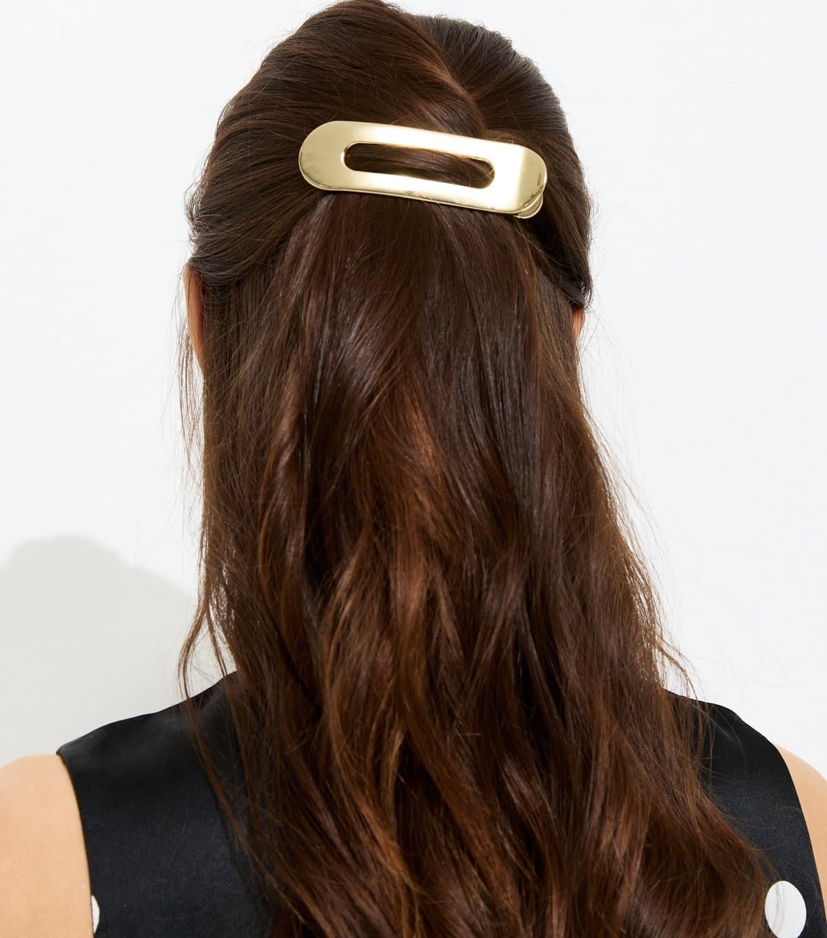 New Look Gold tone Metal Oval Long Slide Hair Clip New Look