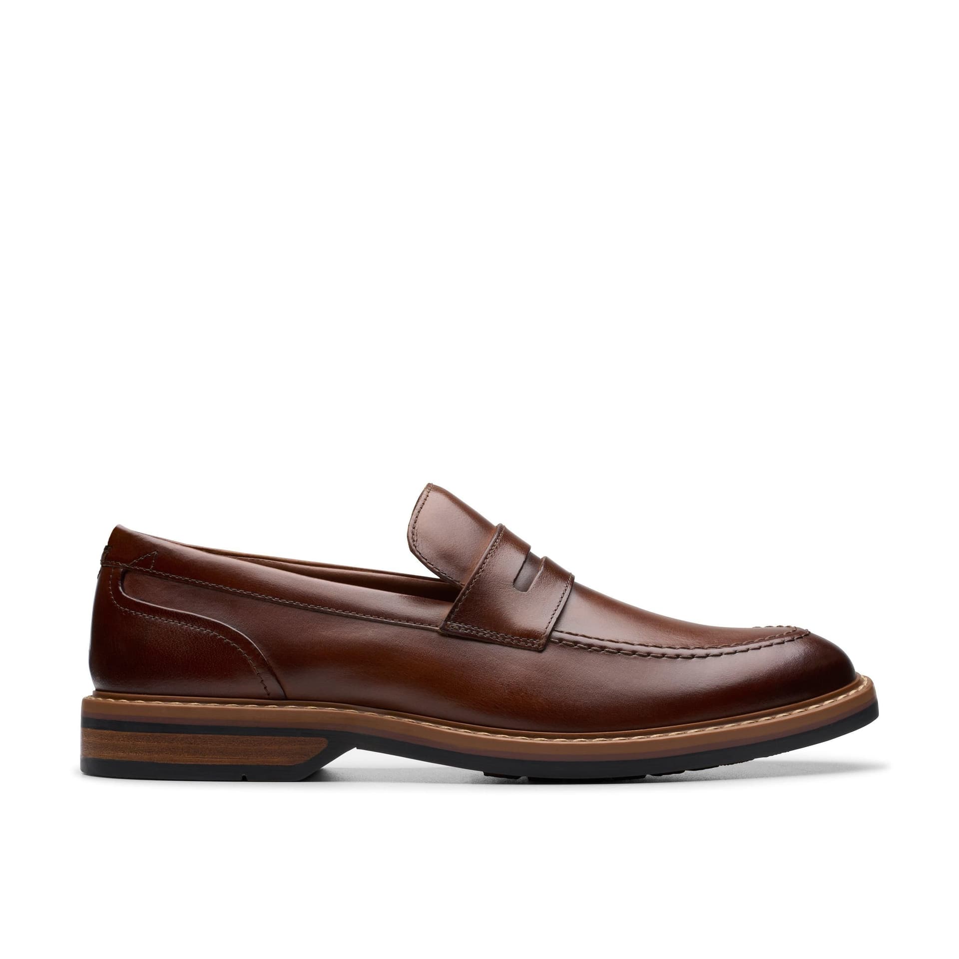 Clarks Clarks Men's Aldwin Step Loafer Mid Tan Leather Loafers, Slip Ons in Brown