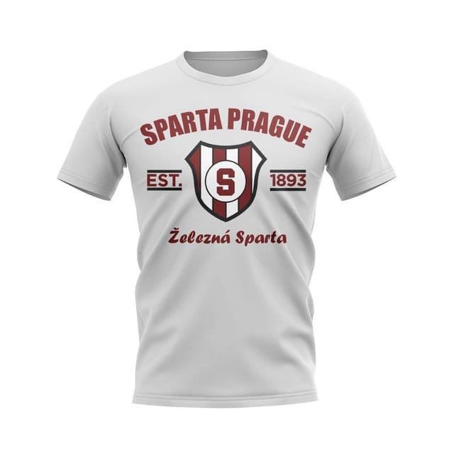 Sparta Prague Sparta Prague Men's Personalised Established Football T-Shirt in White - 2