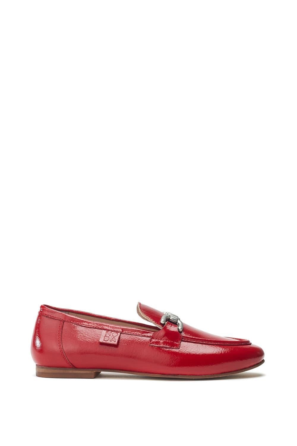 Moda in Pelle Moda In Pelle Red Patent Leather Loafers