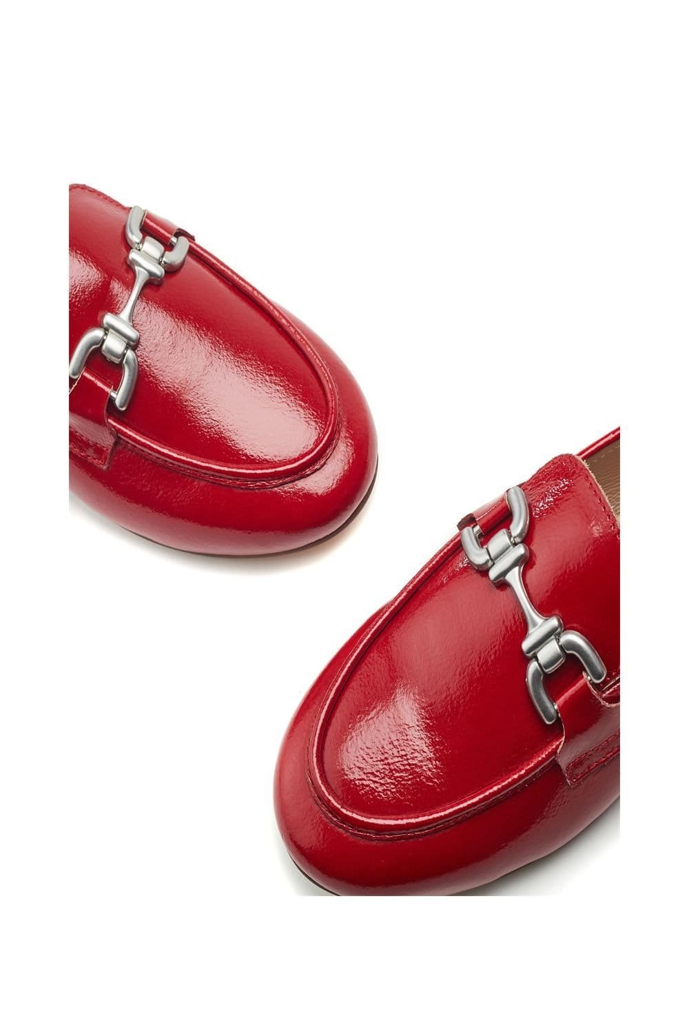 Moda In Pelle Moda In Pelle Women's 'Ellea' Patent Leather Loafers in Red - 4