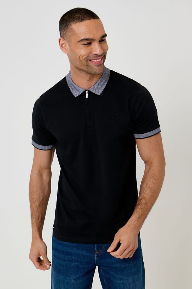 Threadbare Threadbare Men's 3-Pack Zip Collar Polo Shirts - 2