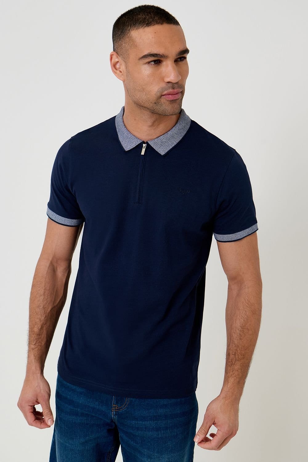Threadbare Threadbare Men's 3-Pack Zip Collar Polo Shirts - 4