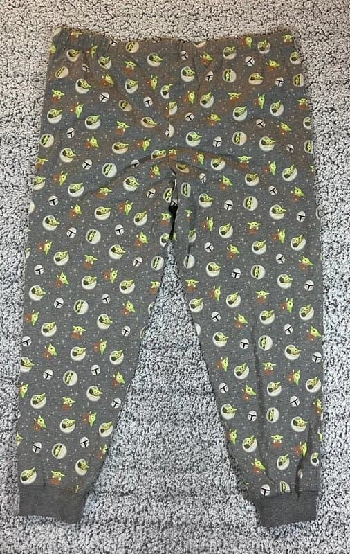 Star Wars Star Wars Grogu Baby Yoda Pajama Pants XXL Gray Jogger Lounge Sleep