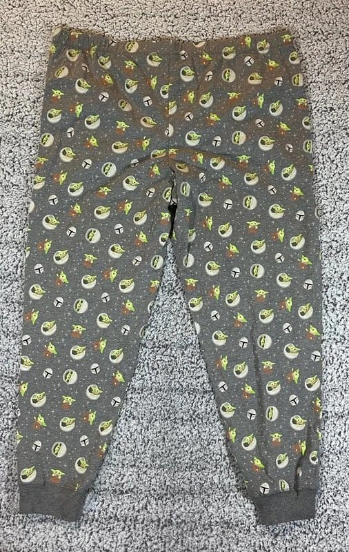 Star Wars Grogu Baby Yoda Pajama Pants XXL Gray