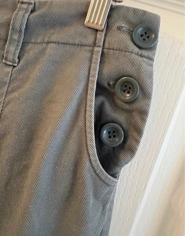 Seasalt Cornwall Seasalt Cornwall Grey Waterdance Trousers UK 14 Organic Cotton Tapered Elastic Waist