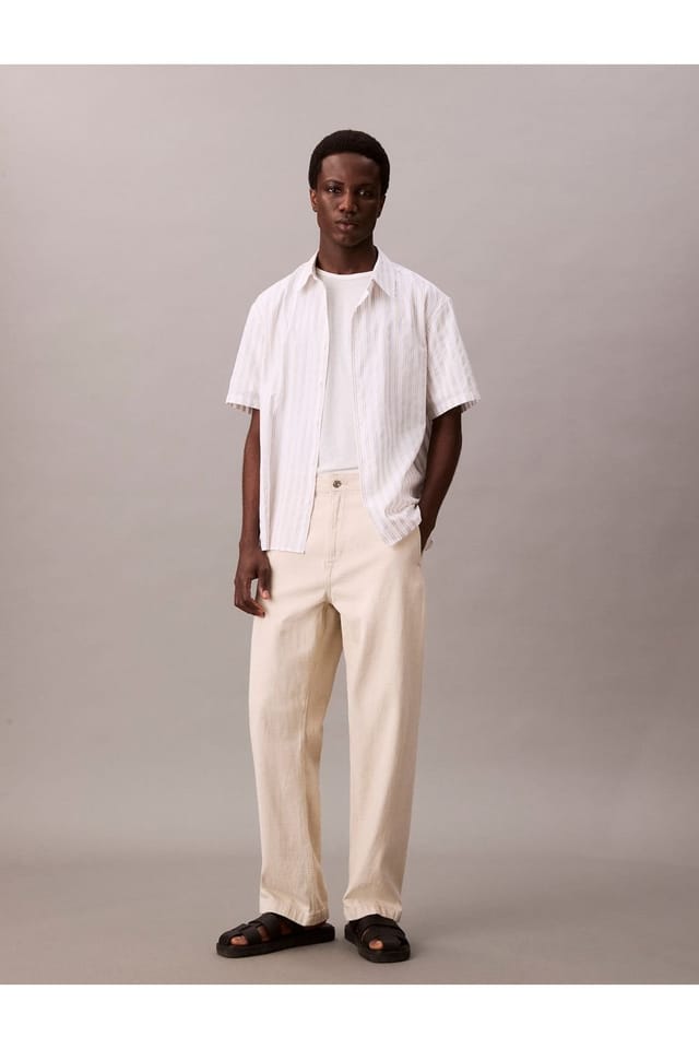 Calvin Klein Calvin Klein Men's Ss Supima Chest Emb Crewneck Tee White - 2
