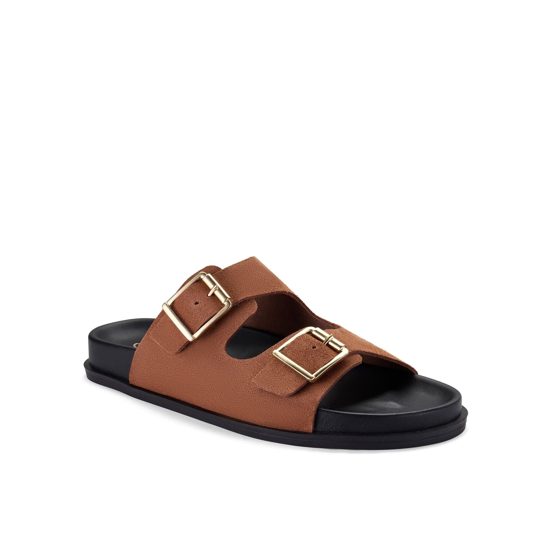 Clarks Clarks Women's Zarlea Buckle Tan Suede Flat Sandals in Brown - 4