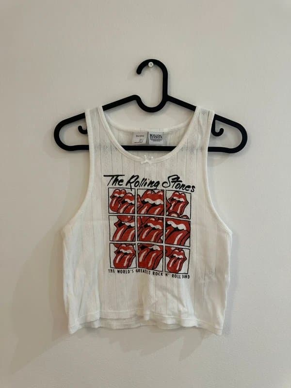 Bershka Rare Rolling Stones Crop Top