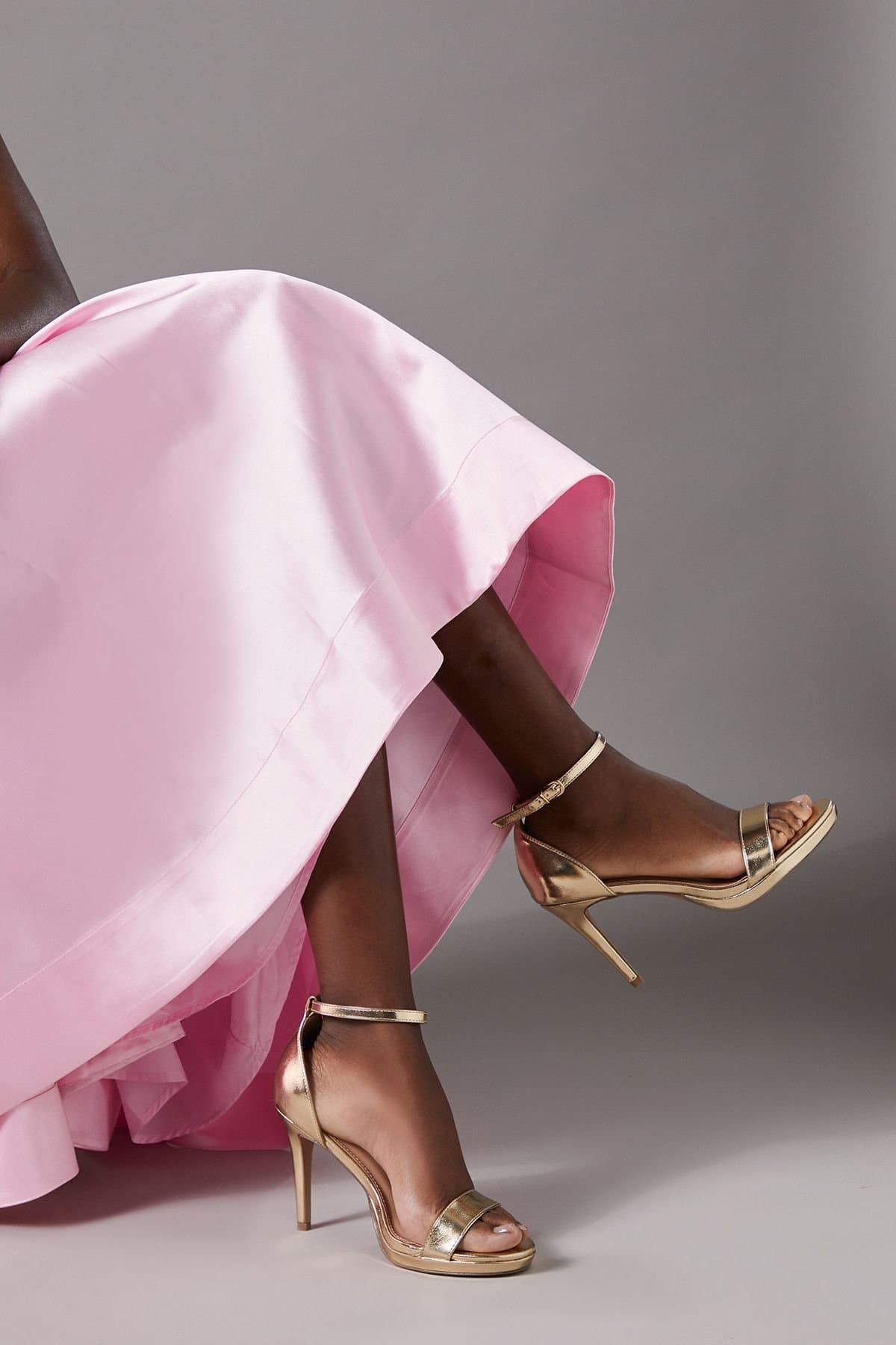 Coast Coast Gold Platform High Stiletto Heel Sandals