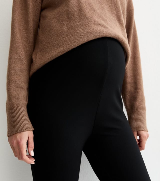 New Look Women's Maternity Black Ribbed Flared Trousers New Look - 3