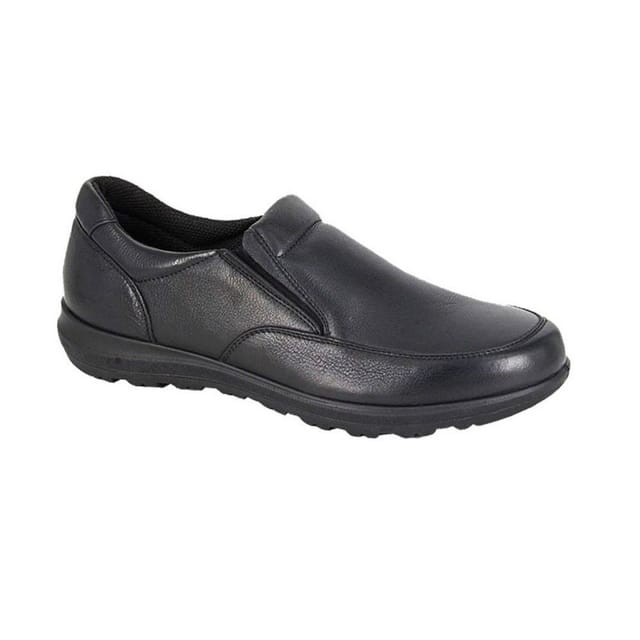 IMAC IMAC Men's Leather Twin Gusset Shoes in Black - 2