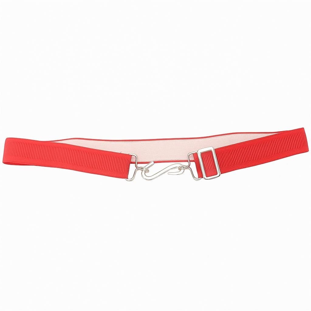 Britwear Britwear Men's Plain Adjustable Elastic S Hook Snake Belt in Red