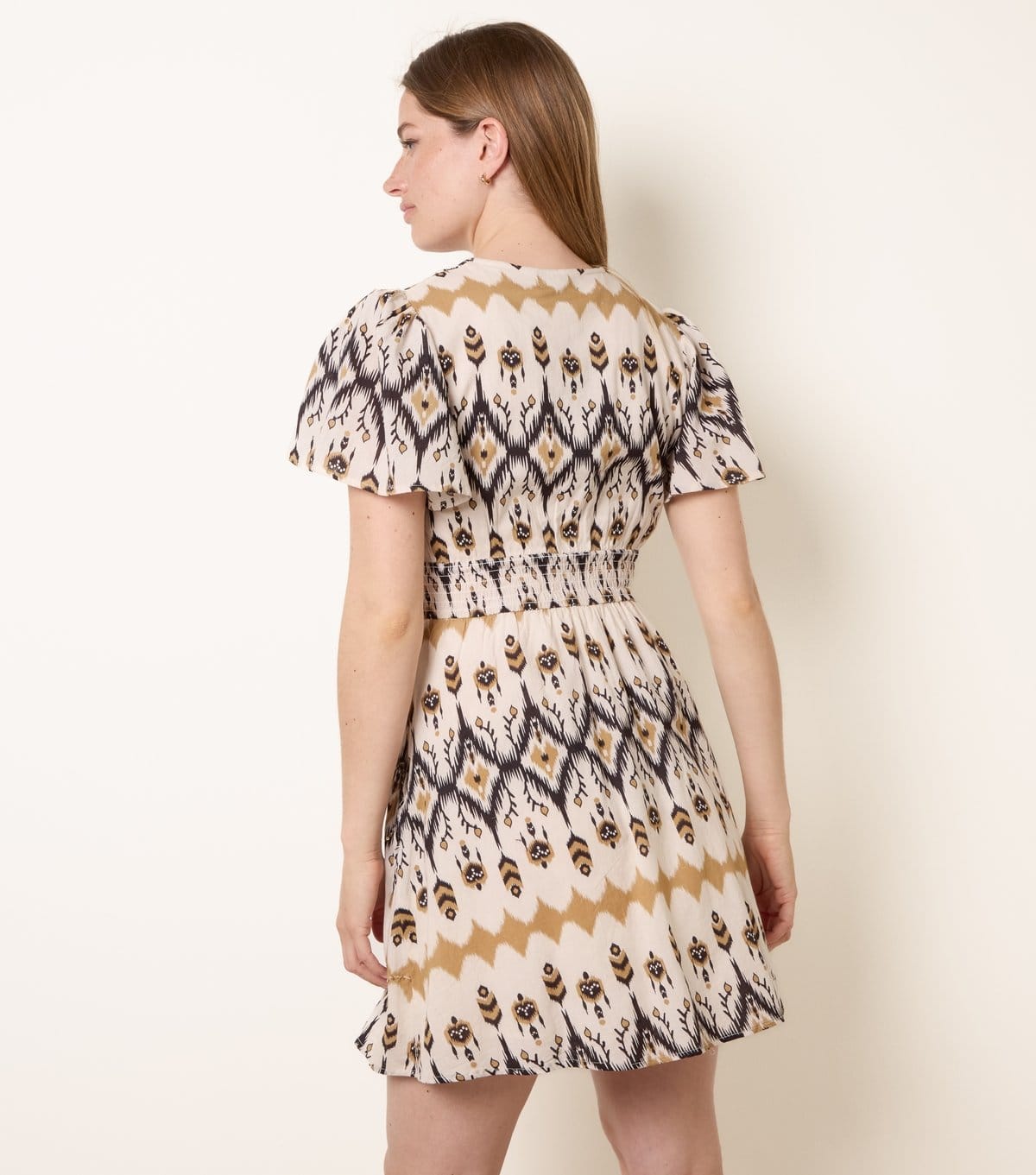 Blue Vanilla Women's Stone Embroidered Wrap Front Dress Blue Vanilla New Look - 4