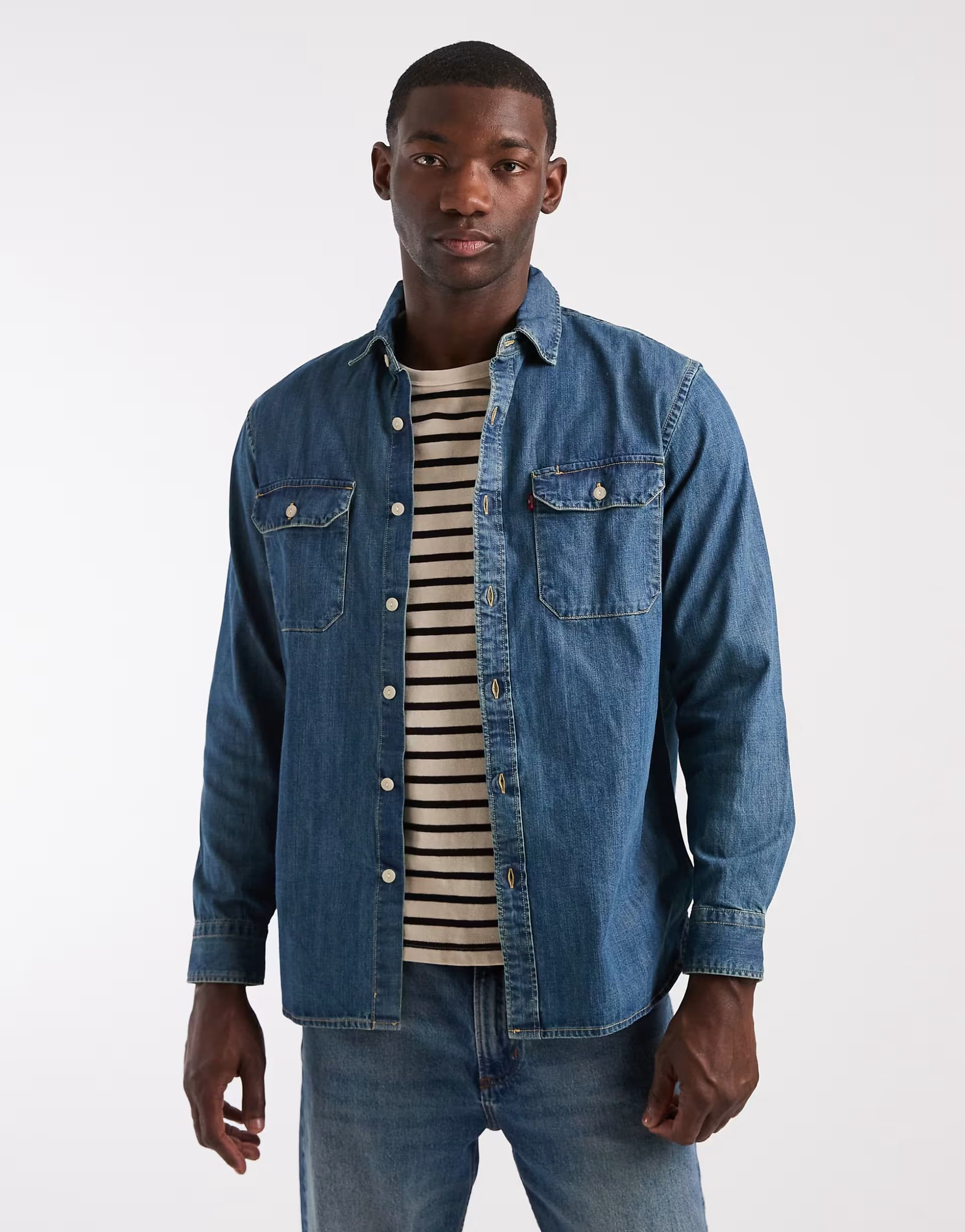 ASOS Levi's Jackson denim worker shirt in dark blue