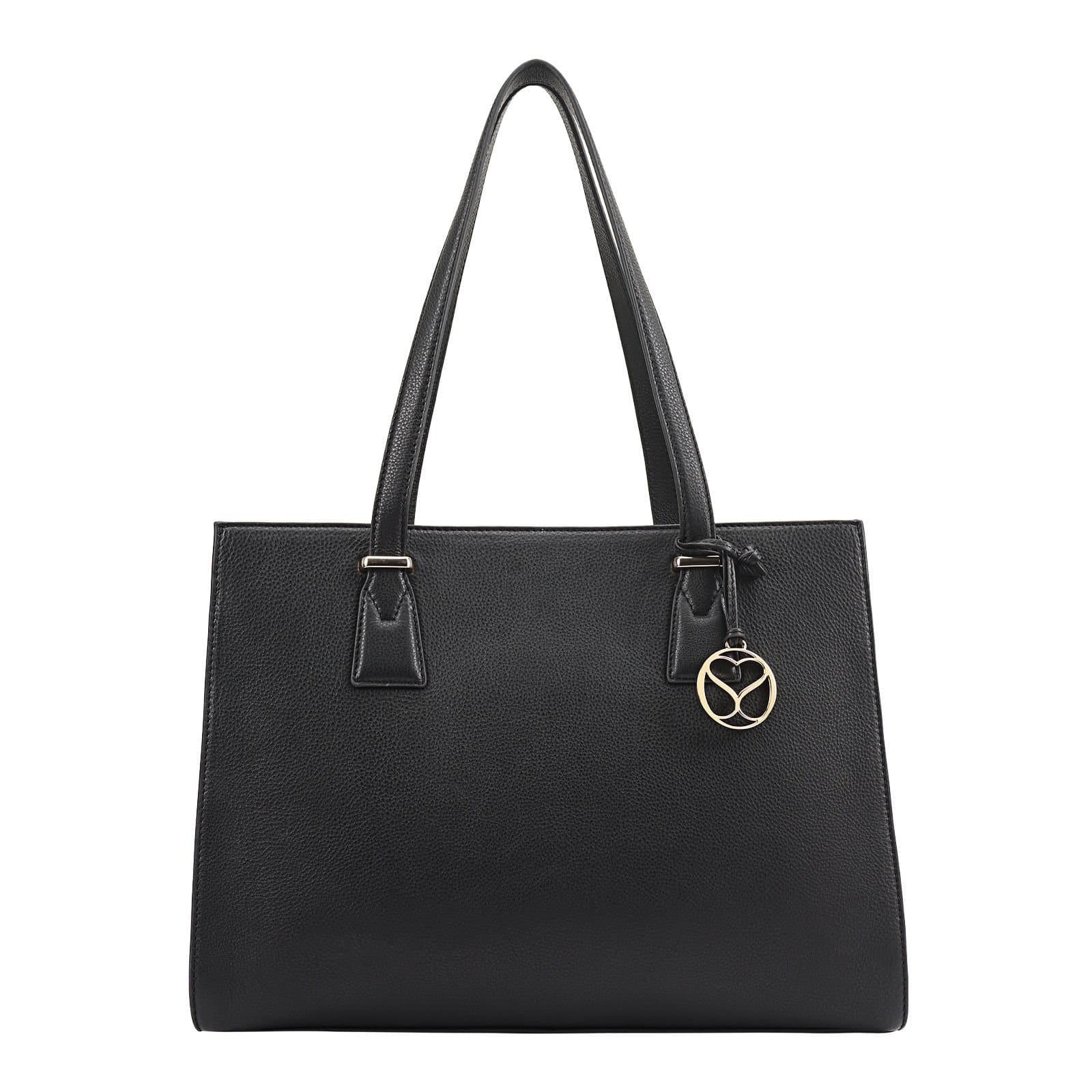 Sosandar SOSANDAR Women's Richmond Leather Shoulder Bag in Black