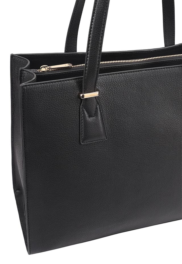 Sosandar SOSANDAR Women's Richmond Leather Shoulder Bag in Black - 3