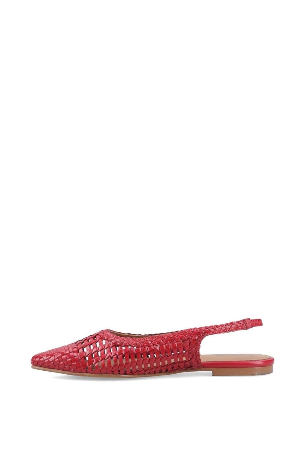 Hush Puppies Hush Puppies Women's Dalia Woven Slingback Ballerinas in Red - 4