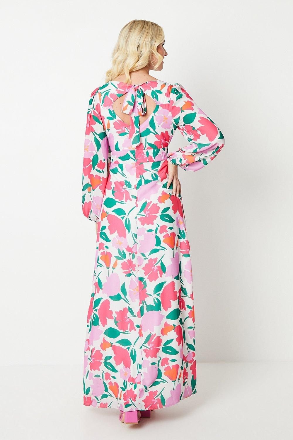 Debut London Debut London Women's by Coast Printed Peony Chiffon Maxi Dress - 3