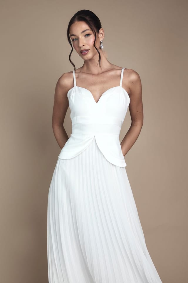Coast Coast Women's Strappy Crepe Maxi Wedding Dress in Ivory - 2