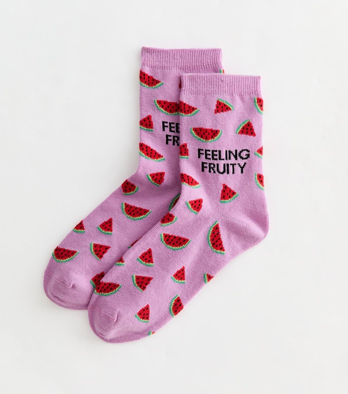 New Look Bright Purple Watermelon Patterned Ankle Socks New Look