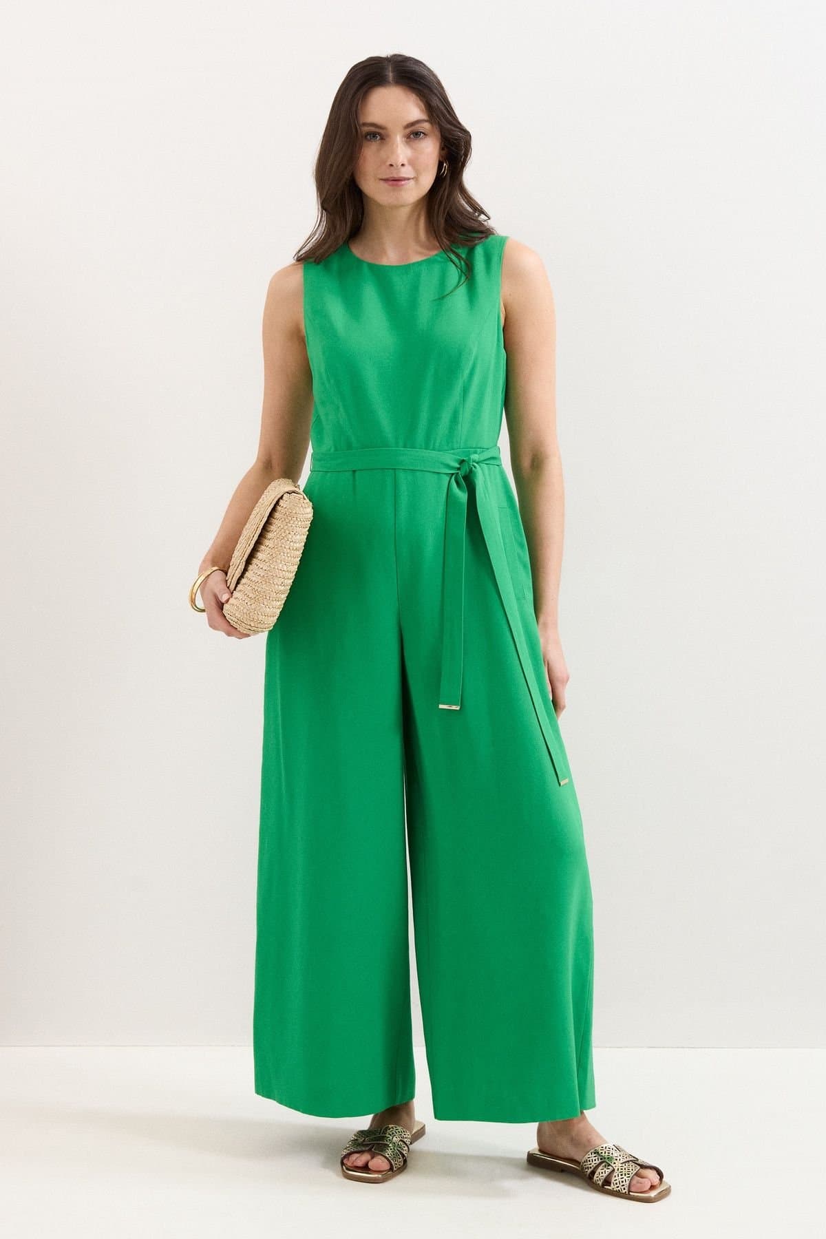 Phase Eight Phase Eight Women's Marta Wide Leg Jumpsuit in Emerald