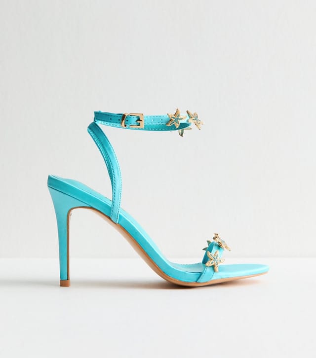 Public Desire Women's Bright Blue Aquamarine Starfish Embellished Sandals Public Desire New Look - 2