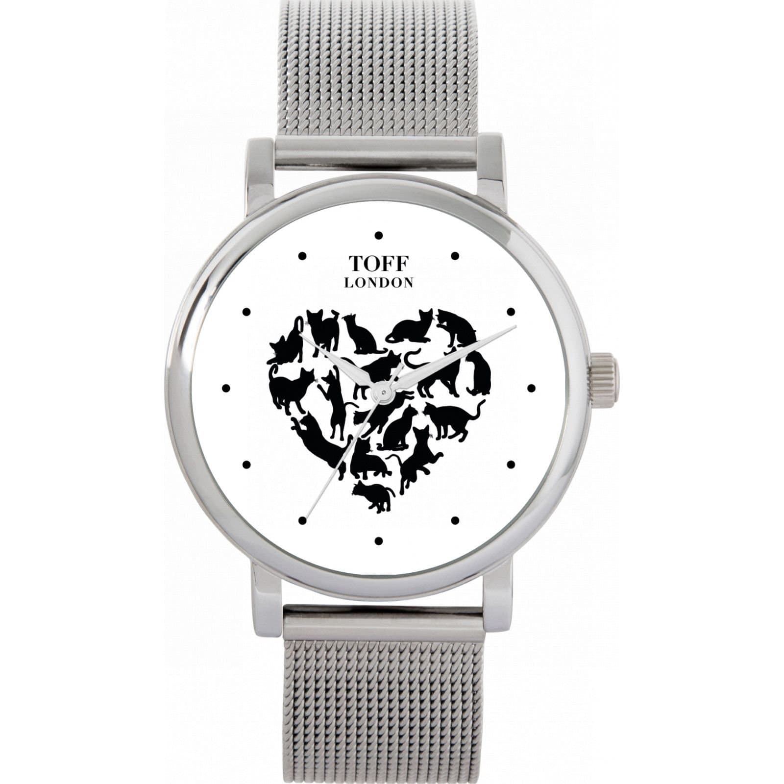 Toff London Toff London Women's Cats Watch in Silver