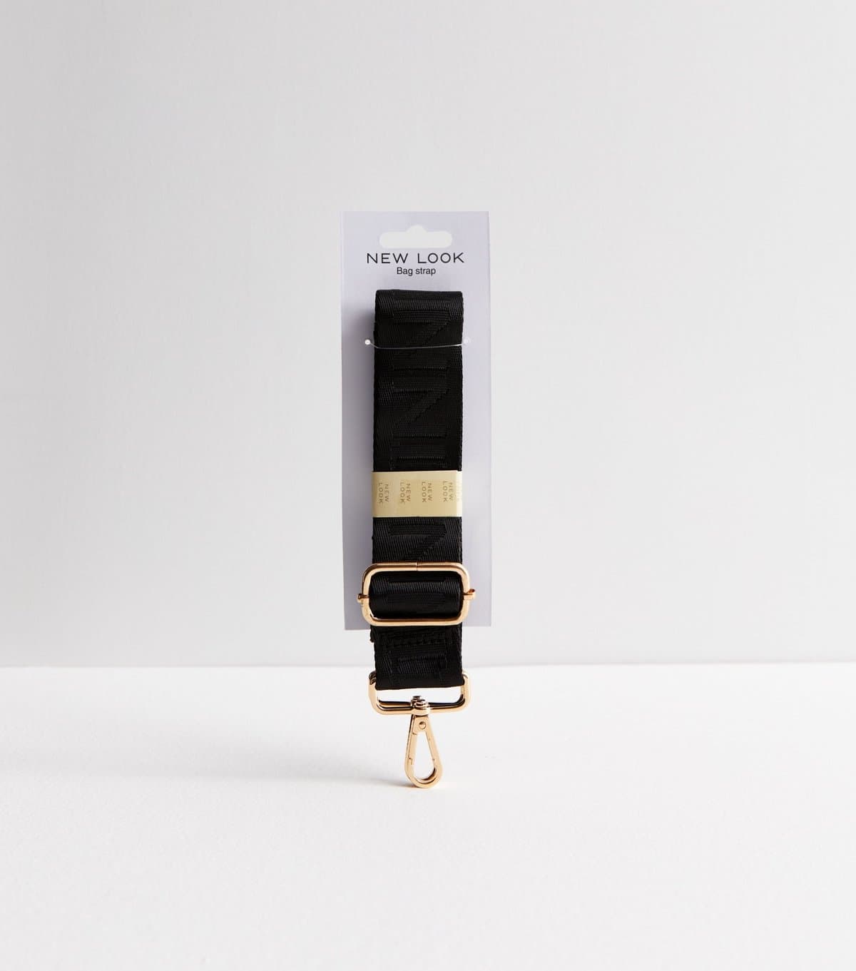 New Look Black NL Logo Bag Strap New Look