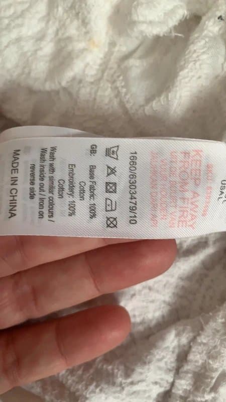 New Look Broderie embroidered new look white top size L