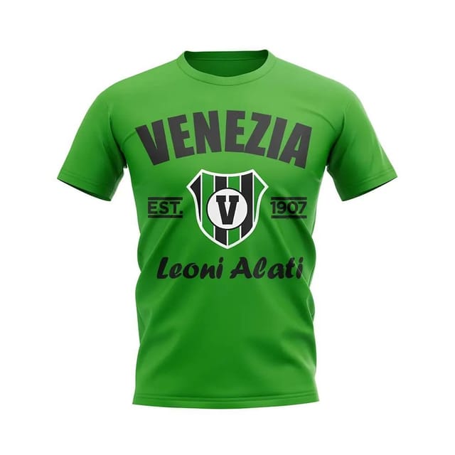 Venezia Venezia Men's Personalised Established Football T-Shirt Green in White - 2