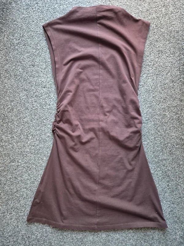 ASOS ASOS design Brown ruched mini dress