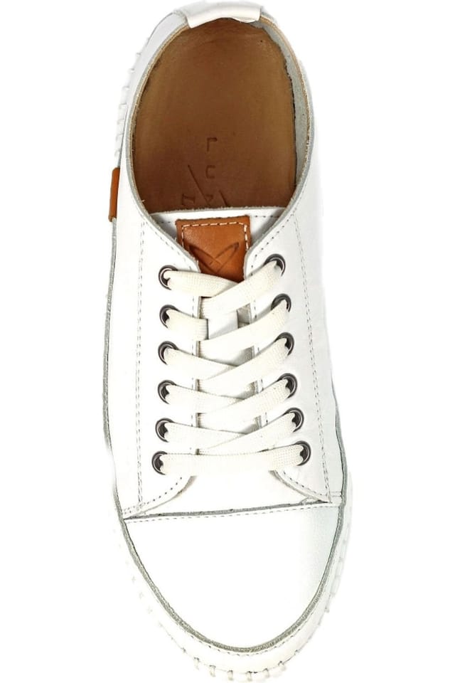 Lunar Lunar Women's Truffle II Leather Plimsolls in White - 3