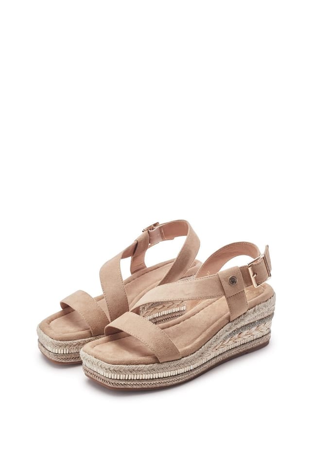 Moda In Pelle Moda In Pelle Women's 'Poseo' Alcantara Wedges in Stone - 2
