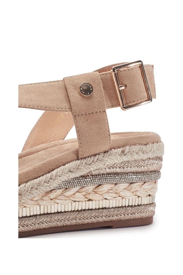 Moda In Pelle Moda In Pelle Women's 'Poseo' Alcantara Wedges in Stone - 3
