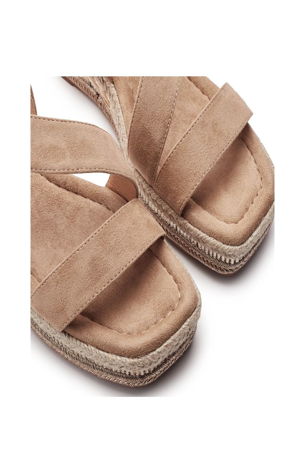 Moda In Pelle Moda In Pelle Women's 'Poseo' Alcantara Wedges in Stone - 4